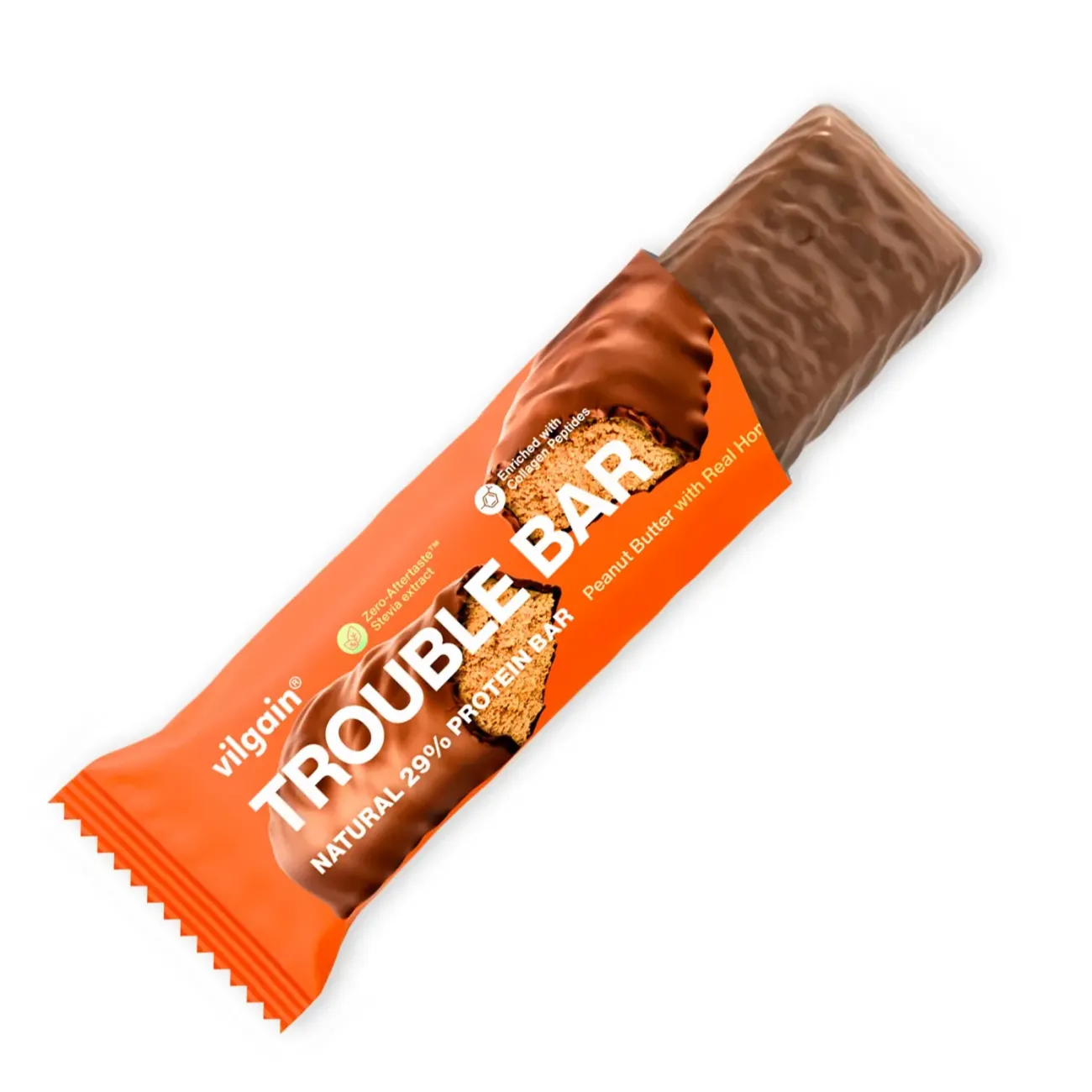 Vilgain Trouble Protein Bar ⁠–⁠ krémová proteinová tyčinka, s 29 % kvalitních bílkovin