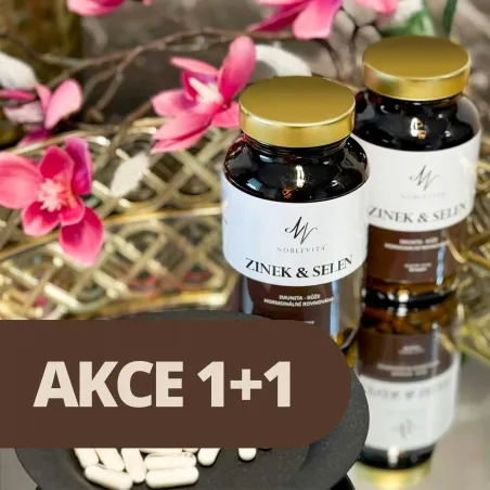Zinek & Selen doplněk stravy pro vlasy, nehty, pokožku a hormonální rovnováhu - akce 1+1 zdarma