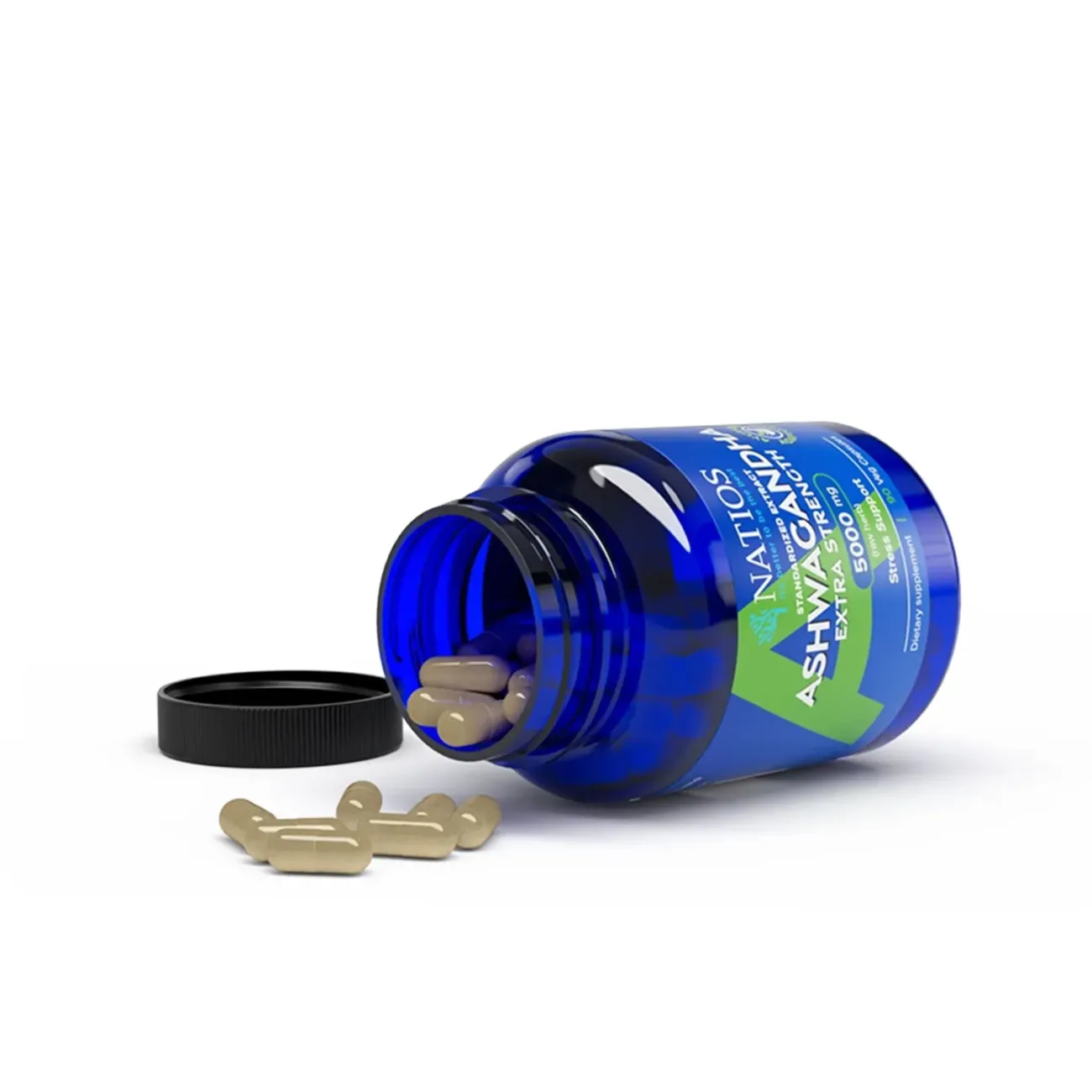 NATIOS Ashwagandha Extract, 5000 mg, Extra Strength kapsle