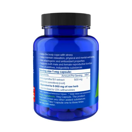 NATIOS Ashwagandha Extract, 5000 mg, Extra Strength, složení
