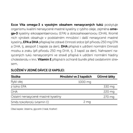 EV Omega-3 60 kapslí - složení