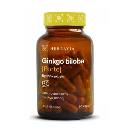 Lahvička Ginkgo biloba FORTE doplněk stravy 60 kapslí