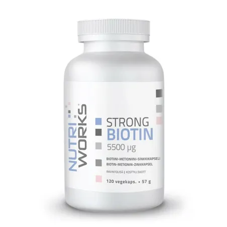 NutriWorks Strong Biotin 5500µg 120 kapslí