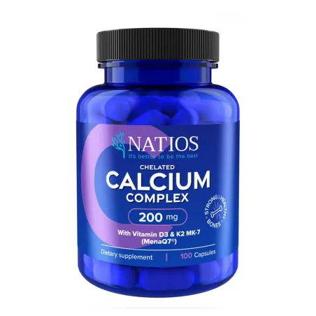 NATIOS Chelated Calcium Complex, Vápník s vitamíny D3 a K2 MK-7