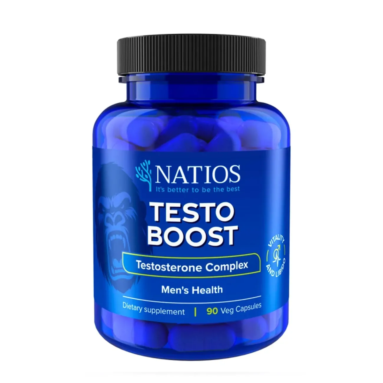 NATIOS TestoBoost, Komplex 11 složek, 90 veganských kapslí