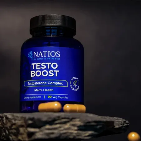 NATIOS TestoBoost, Komplex 11 složek, 90 veganských kapslí, kapsle s obalem